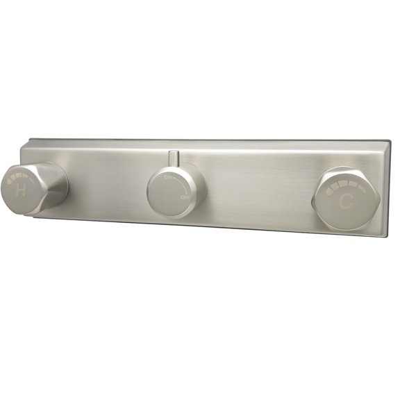 Brushed Nickel Flow Control Valve 8 Inch Mobile Home/RV Shower Faucet