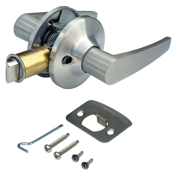 Brushed Nickel Interior Lever Passage Door Handle for Mobile Home