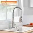 thumbnail image 1 of Brushed Nickel Kitchen Faucet with Pull Down Sprayer, 1 Handle Dual Function for Farmhouse  Laundry Utility RV Wet, 1 of 7