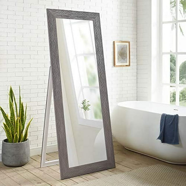 Brushed Nickel Mirror, Mirrors for Wall Full Length Mirror Brushed