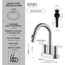 Brushed Nickel Pull Down Bathroom Faucet