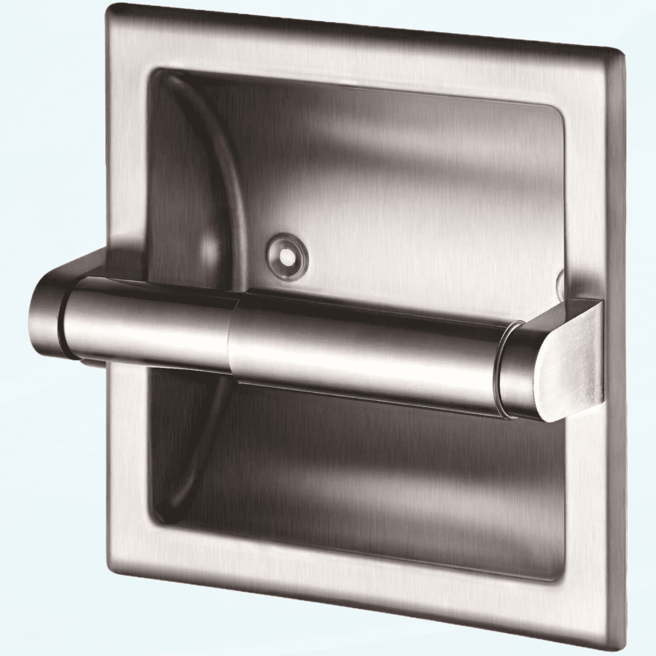 Brushed Nickel Recessed Toilet Paper Holder,Contemporary Hotel Style