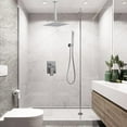 thumbnail image 1 of Brushed Nickel Shower System Bathroom 12 Inch Rain Shower Head Ceiling Mount with Handheld Luxury High Pressure Shower Combo Set Shower Faucet Rough-in Valve Body and Trim Included, 1 of 3