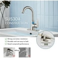 Brushed Nickel Single Hole Single Handle Bathroom Sink Faucet Small Rv
