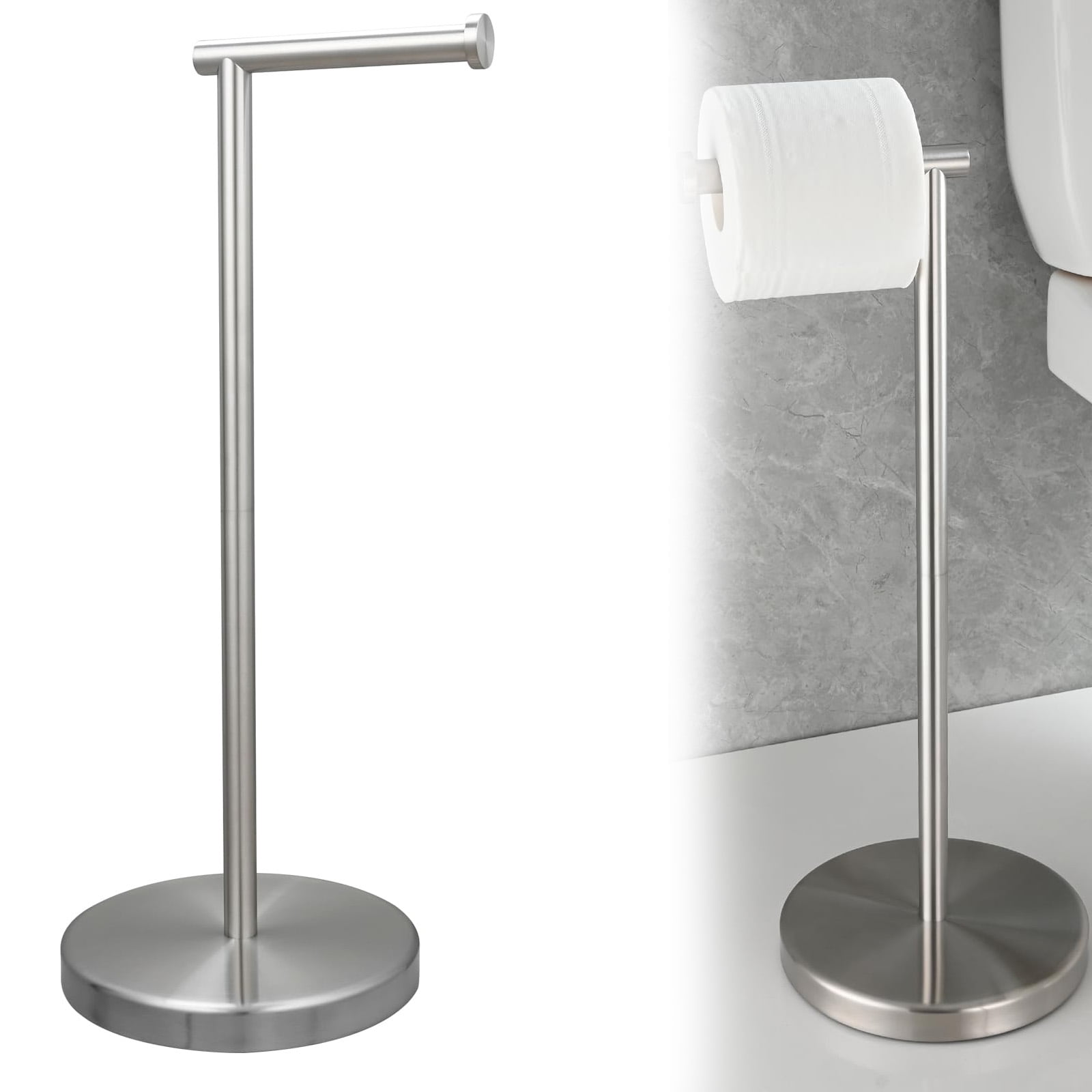 Brushed Nickel Toilet Paper Stand, Toilet Paper Holder Brushed Nickel