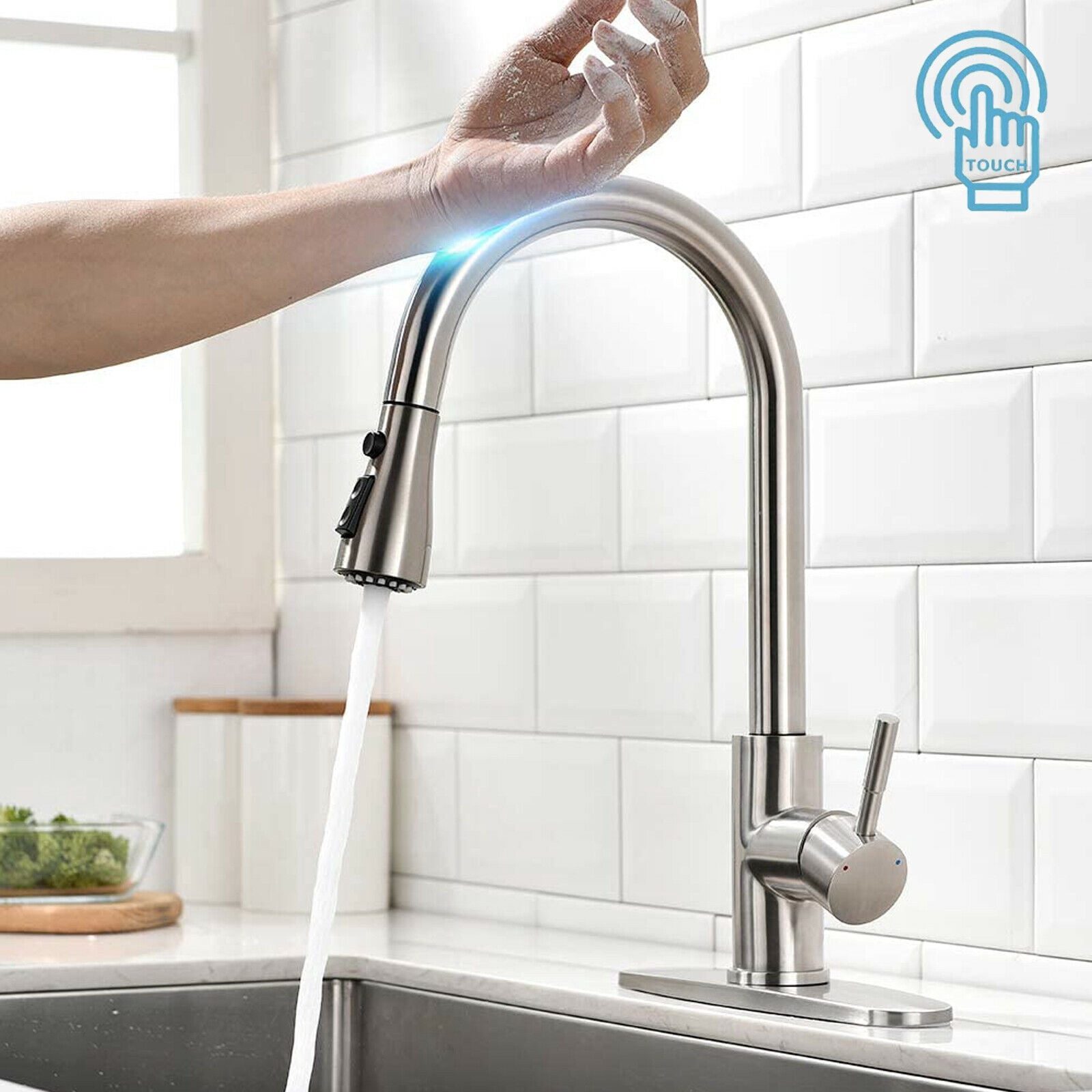 Kraus Bolden Touchless Sensor Commercial Pull-Down Single Handle 18