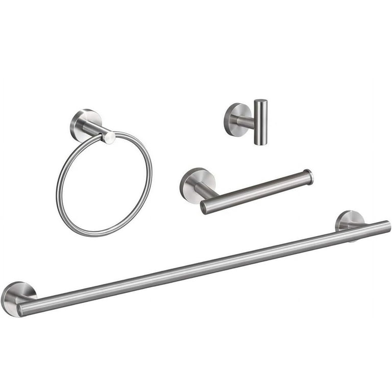 Brushed Nickel Towel Bar Set，18-Inch Wall Mounted Bathroom