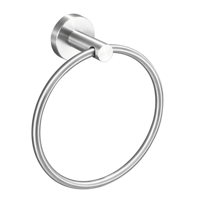 Brushed Nickel Towel Ring Wall Mount, Hand Towel Holder for Bathroom