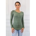 thumbnail image 1 of Brushed Out Two Tone Long Sleeves Top, 1 of 10