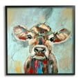 thumbnail image 1 of Brushed Painting Cow Animal Animals & Insects Painting Black Framed Art Print Wall Art, 1 of 7