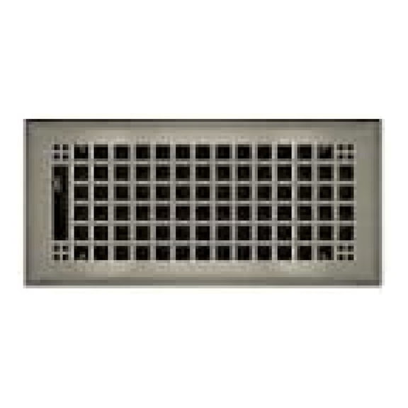 Brushed Plated Steel Rockwell Register for Floor/Wall Use - 4" x 10"