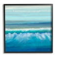 thumbnail image 1 of Brushed Sea Waves Crashing Coastal Painting Black Framed Art Print Wall Art, 1 of 7