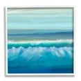 thumbnail image 1 of Brushed Sea Waves Crashing Coastal Painting White Framed Art Print Wall Art, 1 of 7