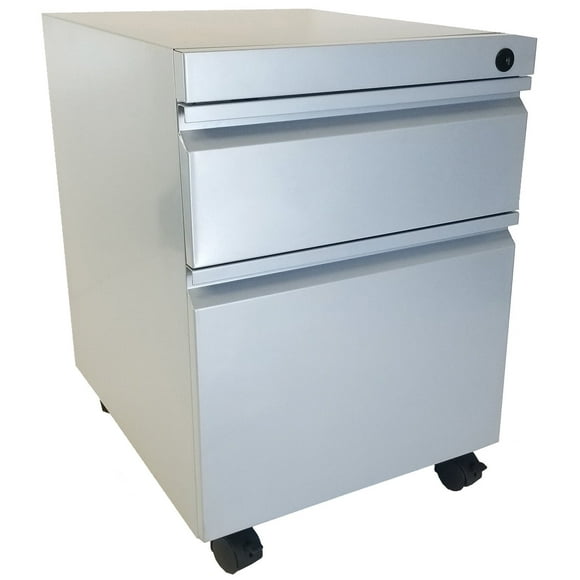 We're it, Mobile Locking Storage Unit for Home and Office, Silver