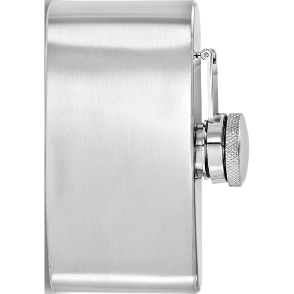 Brushed Stainless Steel 3Oz Hip Flask Designer Jewelry by Sweet Pea