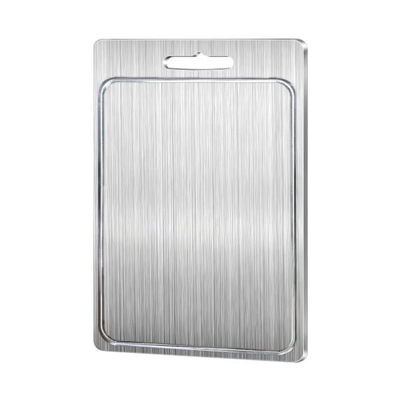 Brushed Stainless Steel Cutting Board for Kitchen Heavy Duty Chopping Board for Meat and Vegetables