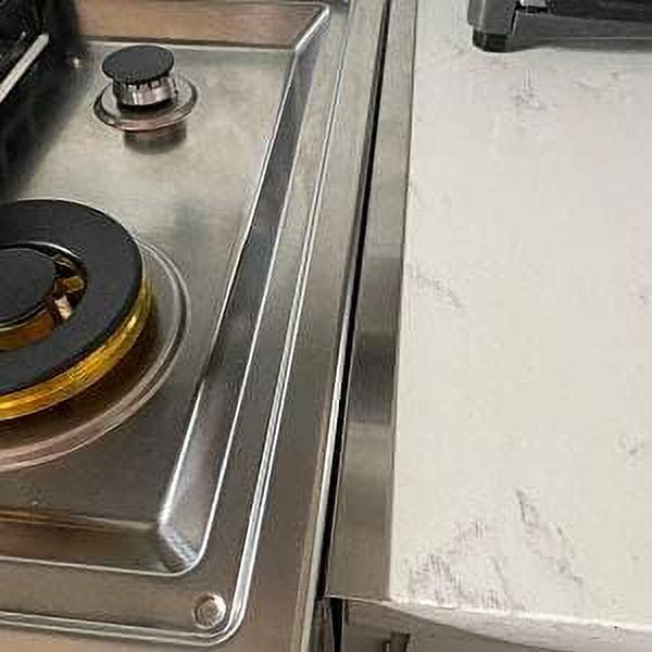 Brushed Stainless Steel Outside Corner 12Inch X 1Inch Stove Perimeter