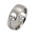 thumbnail image 1 of Brushed Stainless Steel cut out Skull Ring Comfort Fit, 1 of 3