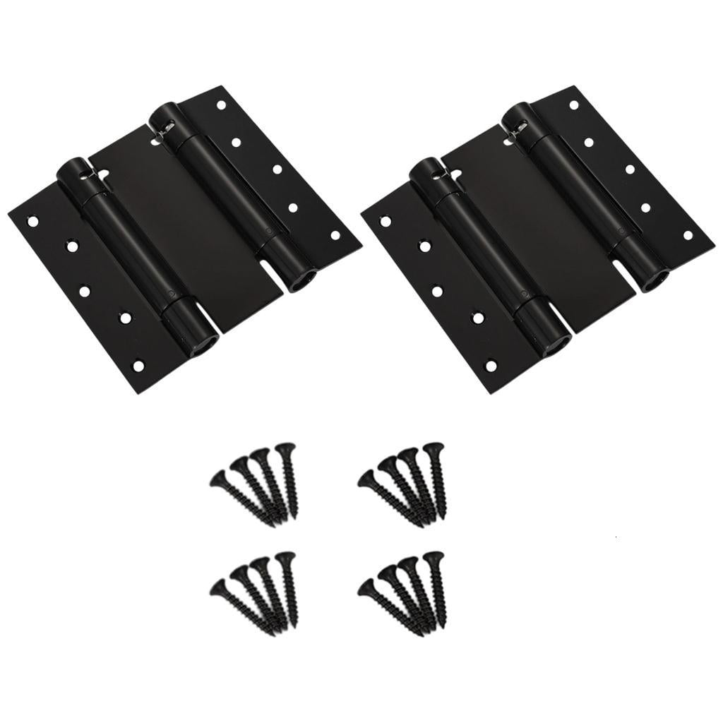 Brushed Steel Adjustable Spring Hinges Smooth Operate for Double Swing ...