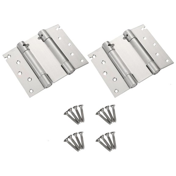 Brushed Steel Adjustable Spring Hinges Smooth Operate for Double Swing door