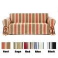 thumbnail image 1 of Classic Brushed Twill Stripe Round Arms Loveseat Chair, Black, 1 of 2