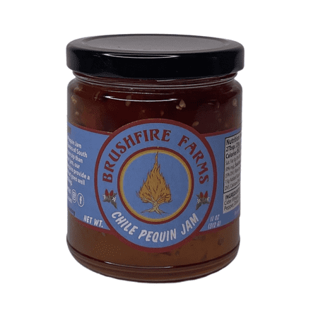 Brushfire Farms Sweet Flavour Smoky Heat Chile Pequin Jam in Glass Jar, 11oz