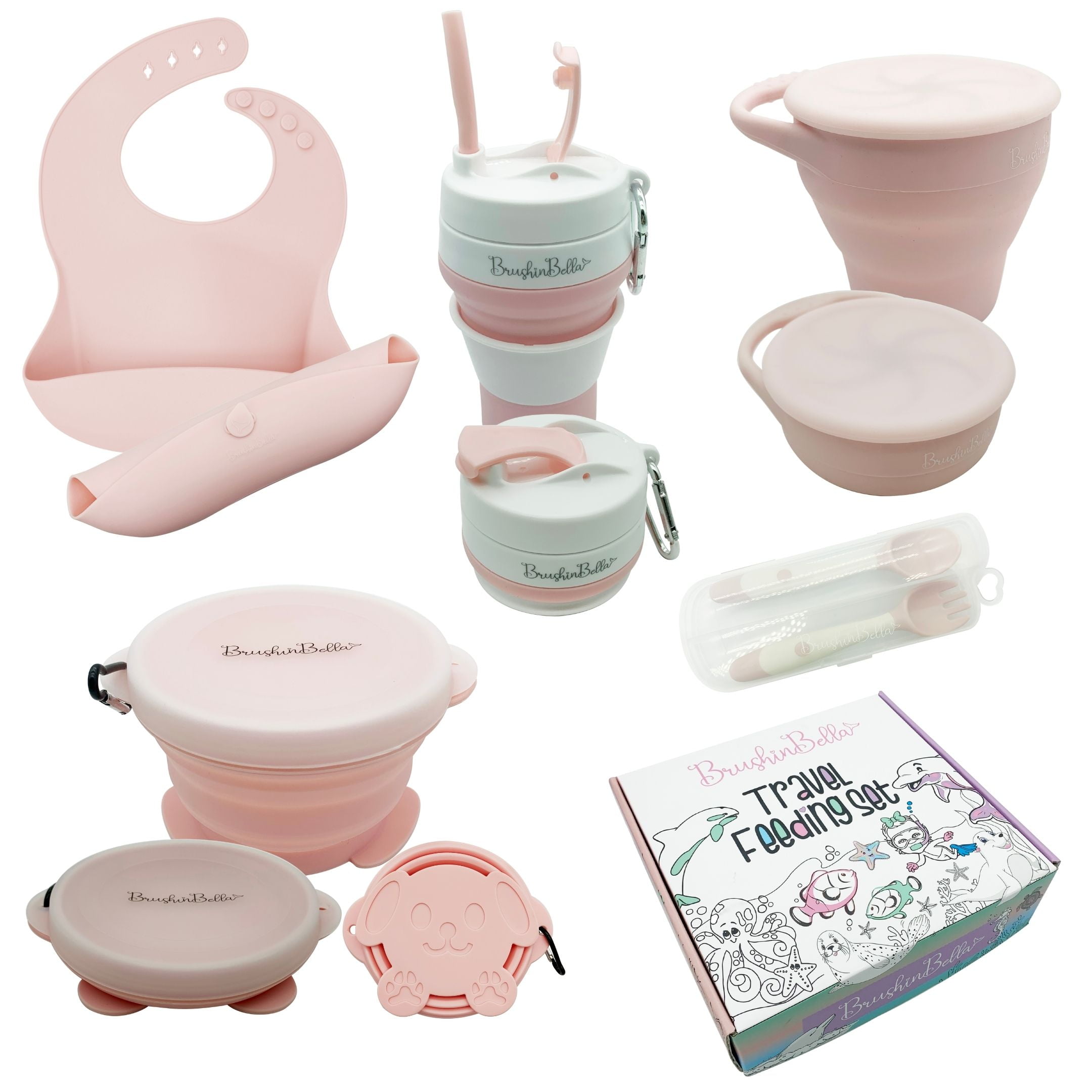 BrushinBella Baby Feeding Supplies - Complete Baby Feeding Set