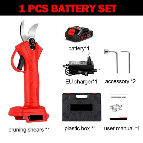 Brushless 1000W 4Gears Electric Cordless Pruner Pruning Shear 9000mAh Battery Efficient Fruit Tree 18v Battery ,Gardening Tree Branch