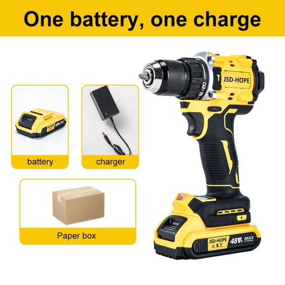 Brushless Cordless Drill/Driver, Multi-Function Lithium-ion Electric Screwdriver for Home Use