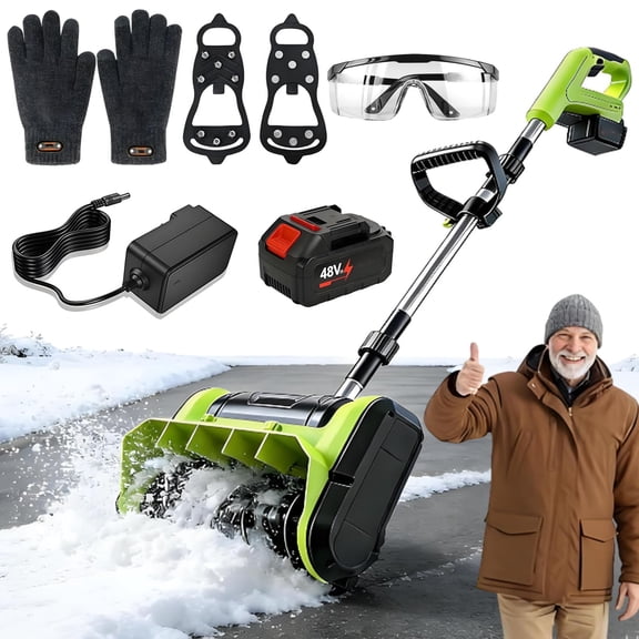 Brushless Cordless Electric Snow Shovel, 13" Battery Powered Snow Shovel Cordless,Battery Operated Snow Blower,26ft Throw Distance with Directional Plate,for Pathways,Driveways