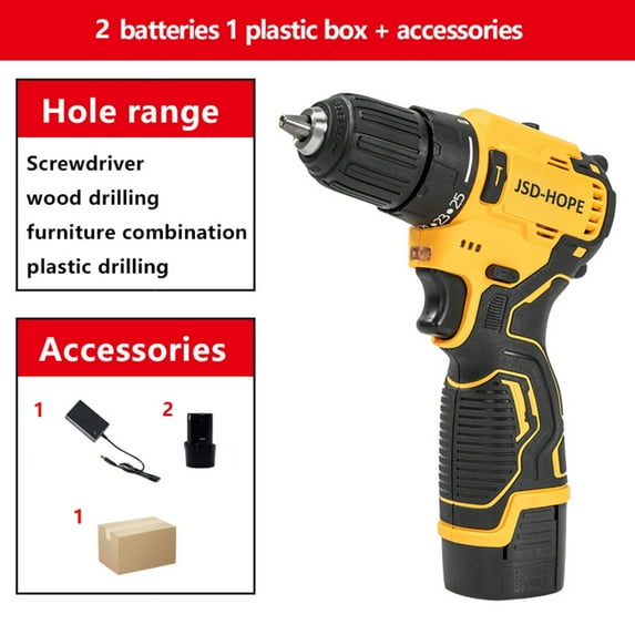 Brushless Cordless Impact Drill/Driver, High Torque Lithium-ion Electric Screwdriver