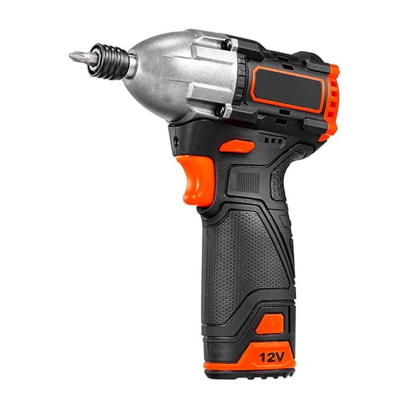 Brushless Cordless Impact Driver Kit 12V 3000 RPM 1/4 Inch with Battery Charger 20 Bits LED Light for Furniture Electrical Home Repairs