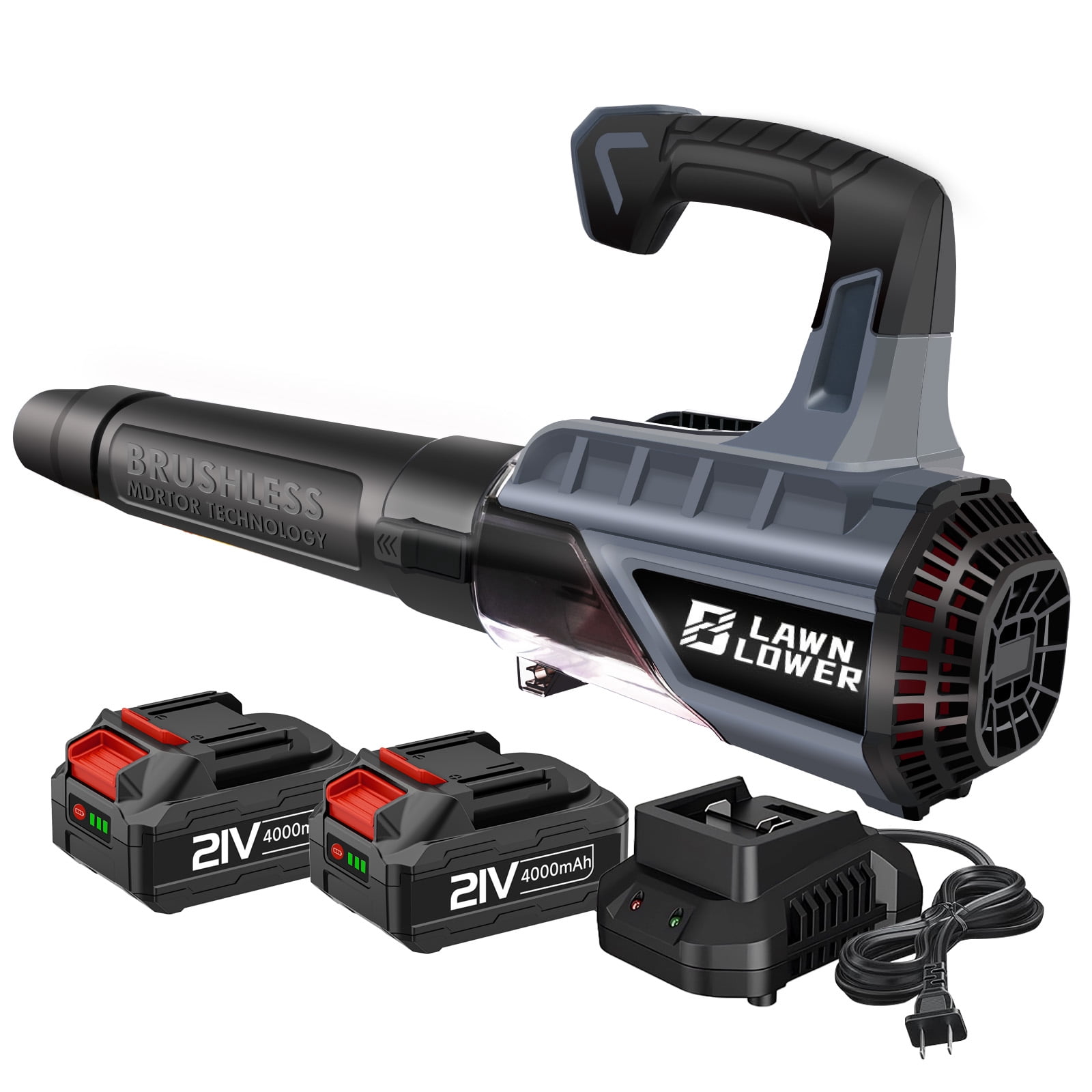 Brushless Cordless Leaf Blower 21V, 180MPH 374CFM, Lightweight Outdoor Blower for Yard Cleaning