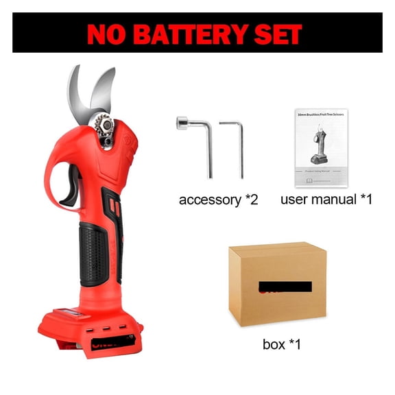 Brushless Cordless Pruning Shear 40mm Efficient Scissors Bonsai Electric Tree Branches Garden Tool 18v Battery ,Easy to Operate