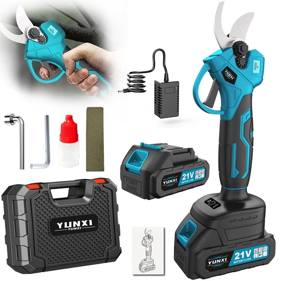 Brushless Cordless Pruning Shears with Digital Display, Electric Garden Shears with Precise Cutting & Safe Design for Fruit Tree Branch Trimming