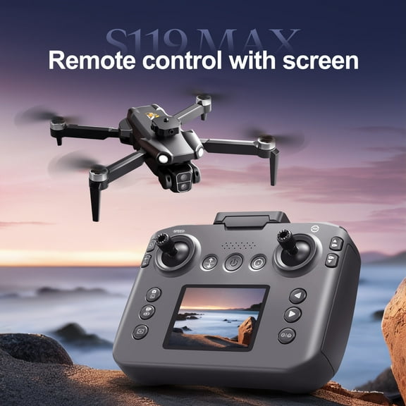 Brushless Drone with 4K Camera, Four-Side Obstacle Avoidance & Optical Flow Positioning, Foldable Screen Control UAV, HD Modulation Quadcopter for Stable Flight