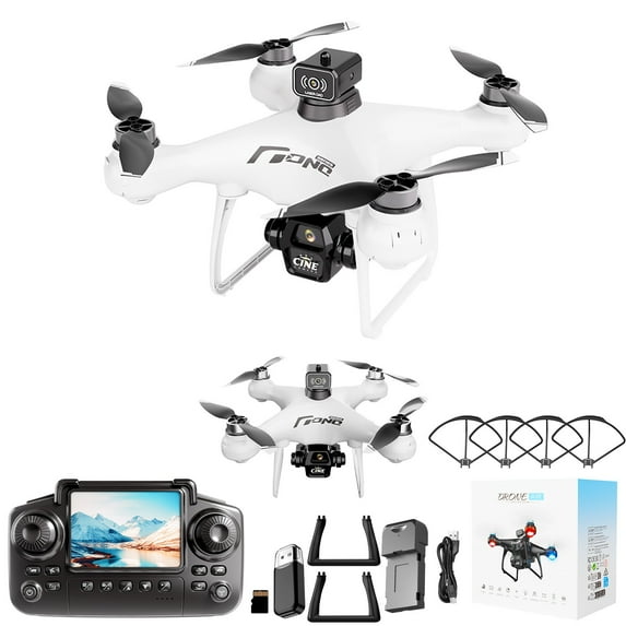 Brushless Drone w/ Screen Remote & 360° Obstacle Avoidance - 1080P HD Camera, Altitude Hold, No FAA Reg (Under 250g)