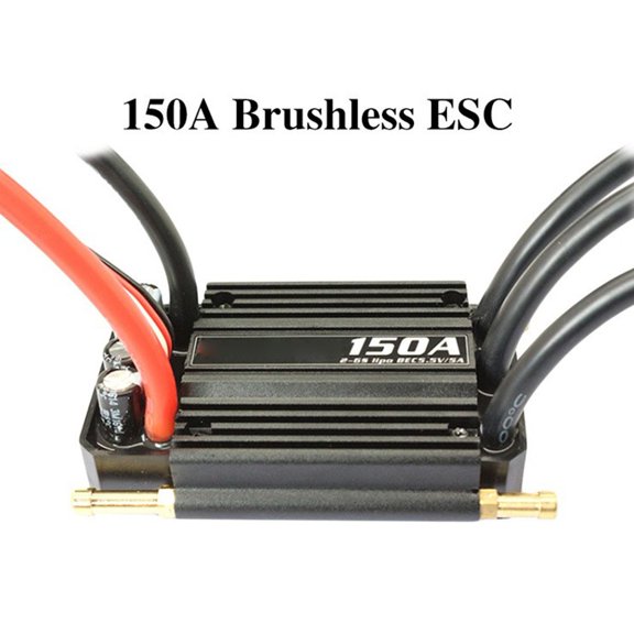 Brushless ESC for RC Boat Models 2-6S for LIPO Waterproof Controller with 5.5V/5A BEC Programmable Card Support 50A-150A(150A)