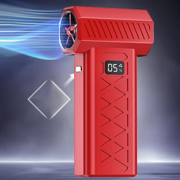 Brushless Electric Air Duster, Rechargeable Compressed Air Duster Can, 6-Speed Electric Duster for Car, Computer & Pet Drying, LED Display & Suction Function