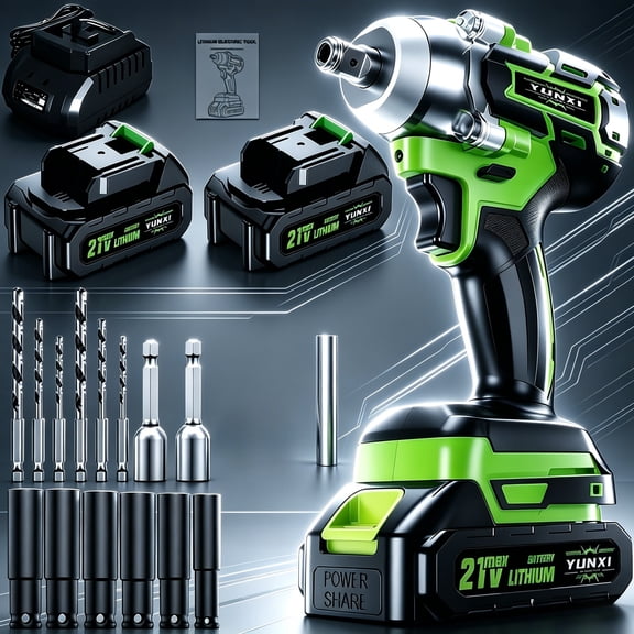 Brushless Impact Wrench, High Torque 1/2 Inch Impact Gun Variable Speed for Car Truck Mower Repair