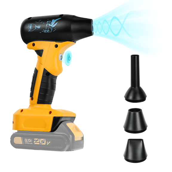 Brushless Jet Blower 130000RPM Violent Turbo Fan 4-Speed Wireless Handheld Air Blower for De*walt 20V Battery (No Battery)