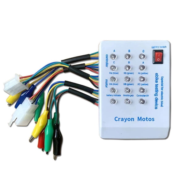 Brushless Motor Controller Tester for Electric Scooters, 24V-72V EV Diagnostic Tool with Phase Angle Detection,Hall Sensor & Handlebar Test,Industrial Grade Anti-Interference Device(A)