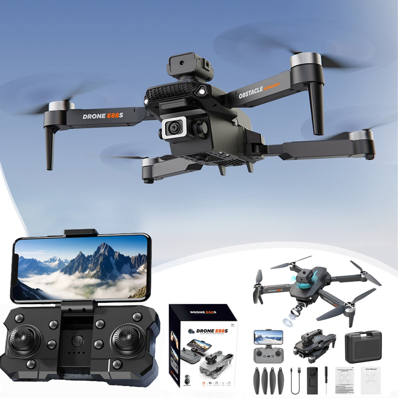 Headless Camera Brushless Motor Drone With 1080P Camera 2.4G WIFI FPV RC Quadcopter ...