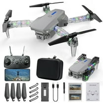 Brushless Motor Drone With 1080P Camera, Drone with 1080P HD FPV Camera Remote Control Toys Gifts for Boys with Altitude Hold Headless Mode Start Speed Adjustment, Gray, One Size