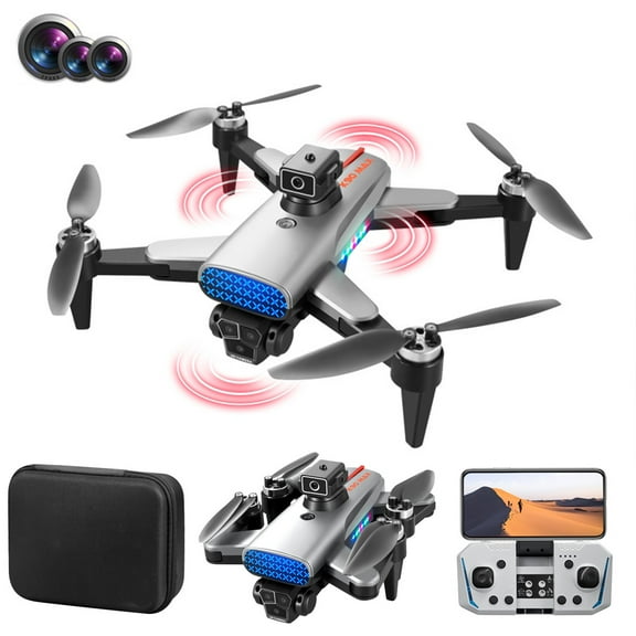 Brushless Motor Drone With 1080P Camera, GPS Drone with 4K Camera for Adults, Rc Quadcopter with Auto Return, Follow Me, Brushless Motor, Fly, Route Fly, Altitude Hold, Headless Mode, Silver