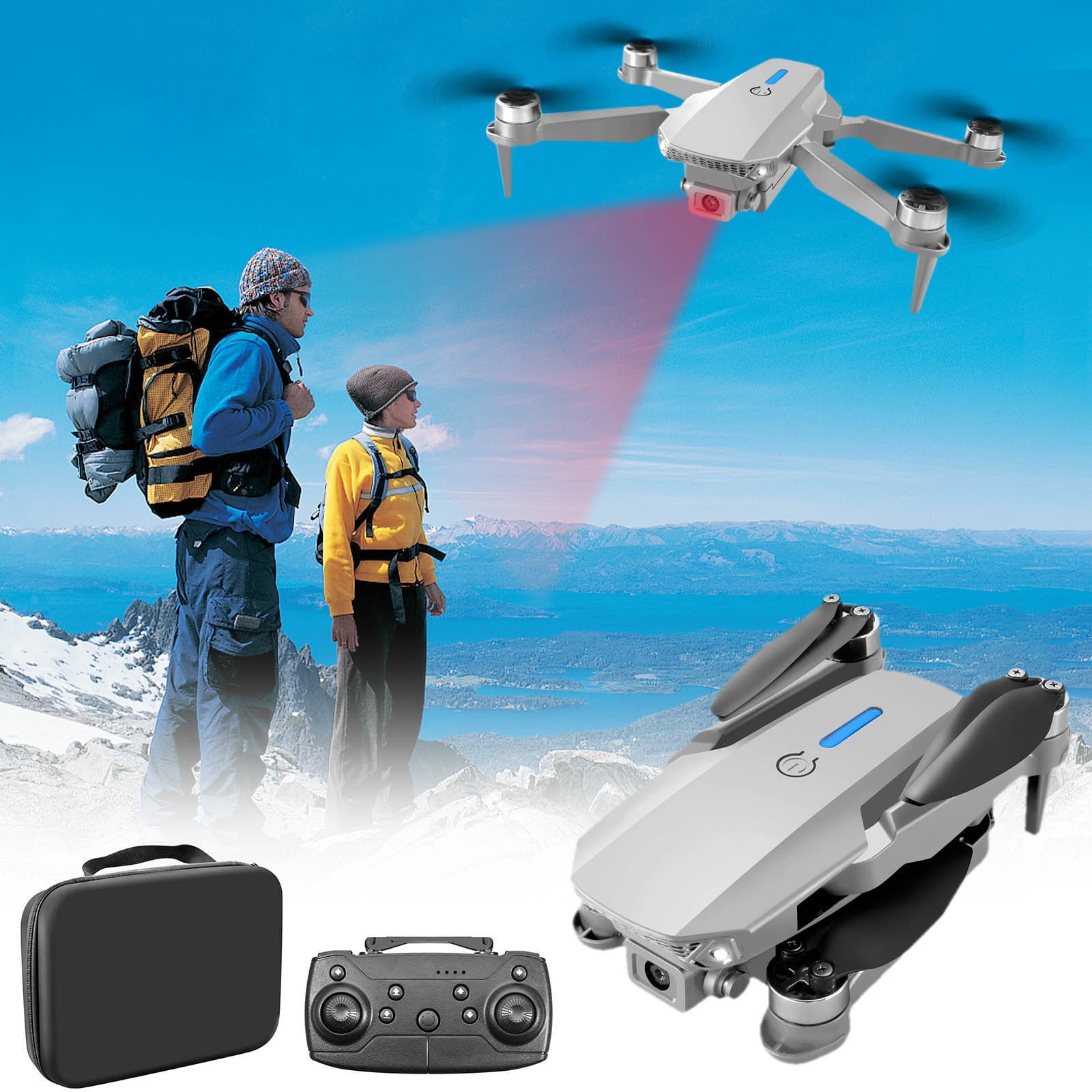 Brushless Motor UAV Optical Positioning Quadcopter 4K Dual Camera Strong Wind Resistance Remote