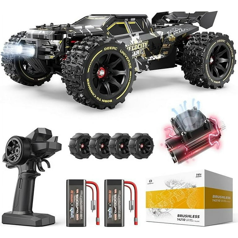 Free Shipping Fast RC Car for Adults 70 KPH 4WD High Speed All Terrain RC Truck Remote Control Brushless Car with 30 Min Runtime 1 16 Offroad Monster Truck with Metal Parts