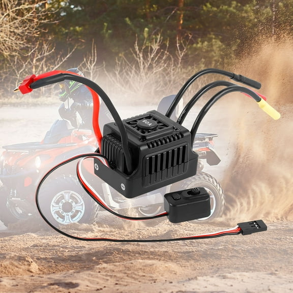Brushless Sensorless ESC 60A Waterproof Dustproof Brushless ESC with XT60 Plug Adjustable Brushless ESC Multiple Protection Brushless ESC for 1/10 RC Car Truck Outdoor