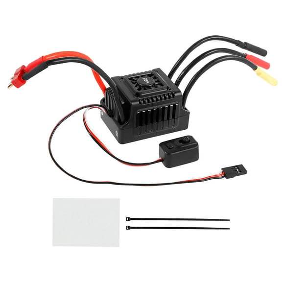 Brushless Sensorless ESC 60A Waterproof Dustproof Brushless ESC with XT60 Plug Adjustable Brushless ESC Multiple Protection Brushless ESC for 1/10 RC Car Truck Outdoor