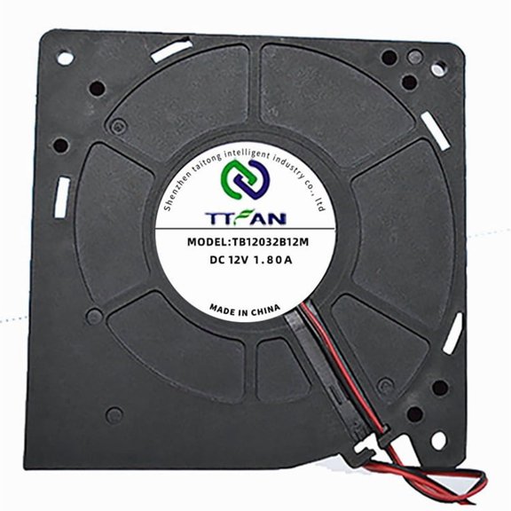 TB12032B Brushless Server Cooling Fan, DC 12V, 1.8A, Paper Box Packaging